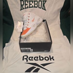 SOLD!!! Size 11.5 - Mens Reebok Allen Iverson Question Mid Orange Toe